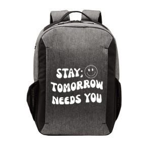 Stay Tomorrow Needs You Retro Mental Health Vector Backpack