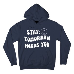 Stay Tomorrow Needs You Retro Mental Health Hoodie