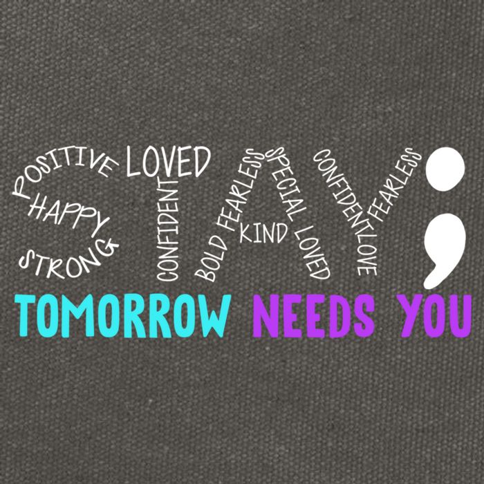 Stay Tomorrow Needs You Cotton Canvas Backpack