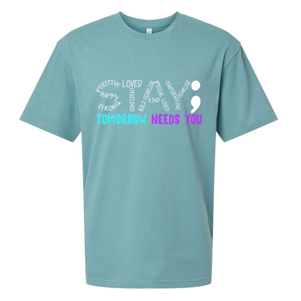 Stay Tomorrow Needs You Sueded Cloud Jersey T-Shirt