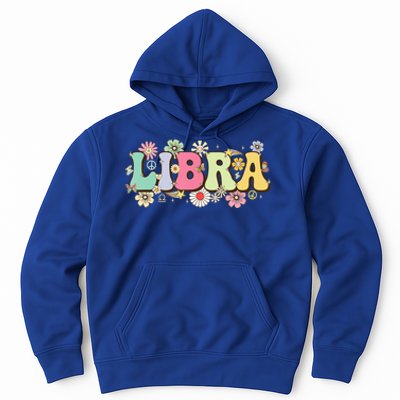 September To October Birthday Groovy Retro Libra Zodiac Sign Funny Gift Hoodie