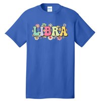 September To October Birthday Groovy Retro Libra Zodiac Sign Funny Gift Tall T-Shirt