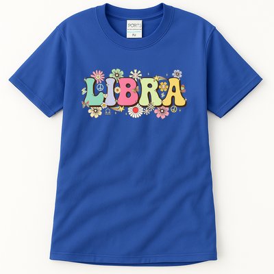 September To October Birthday Groovy Retro Libra Zodiac Sign Funny Gift Tall T-Shirt