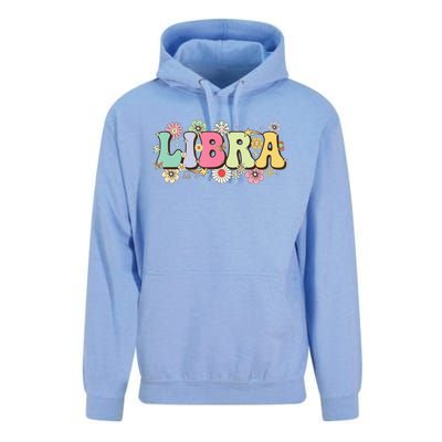 September To October Birthday Groovy Retro Libra Zodiac Sign Funny Gift Unisex Surf Hoodie