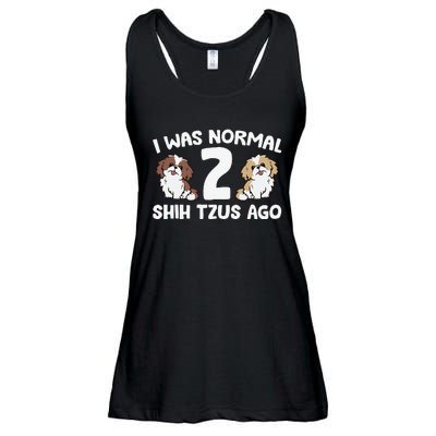 Shih Tzu Owner I Was Normal 2 Shih Tzus Ago Ladies Essential Flowy Tank