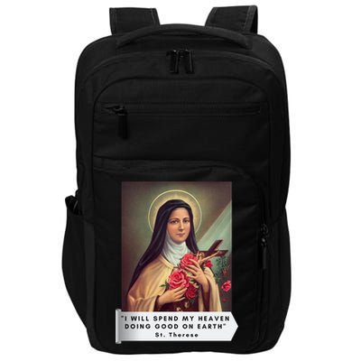 St Therese Of Lisieux Saint Therese Of Jesus Catholic Cute Gift Impact Tech Backpack