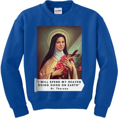 St Therese Of Lisieux Saint Therese Of Jesus Catholic Cute Gift Kids Sweatshirt