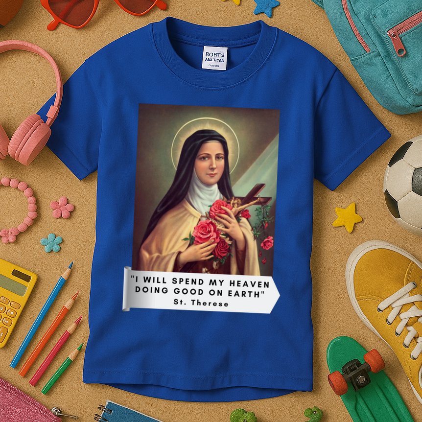 St Therese Of Lisieux Saint Therese Of Jesus Catholic Cute Gift Kids T-Shirt