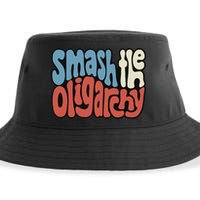 Smash The Oligarchy Word Art Sustainable Bucket Hat