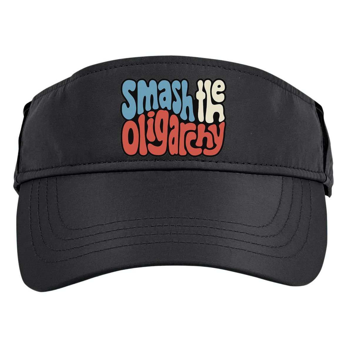 Smash The Oligarchy Word Art Adult Drive Performance Visor