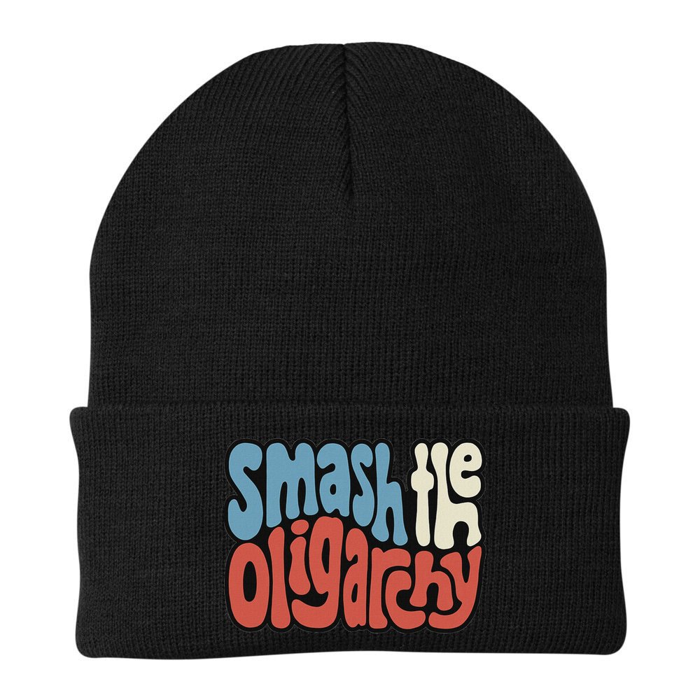 Smash The Oligarchy Word Art Beanie