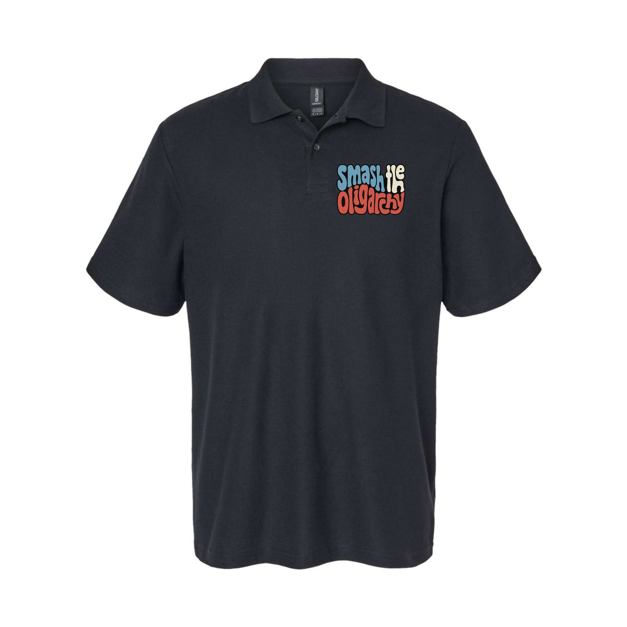 Smash The Oligarchy Word Art Polo