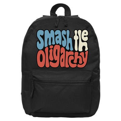 Smash The Oligarchy Word Art 16 in Basic Backpack