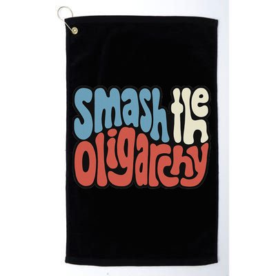 Smash The Oligarchy Word Art Golf Towel