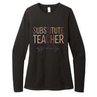 Substitute Teacher Off Duty Last Day Of School Womens CVC Long Sleeve Shirt