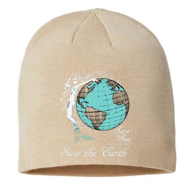 Save The Ocean Environmental Vintage Mermaid Sustainable Beanie