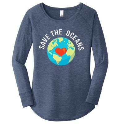 Save The OceansWorld Earth Day Gift Women's Perfect Tri Tunic Long Sleeve Shirt