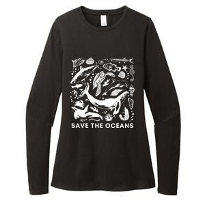 Save the Oceans-Whale Turtle Orca, Climate change-sea lover Womens CVC Long Sleeve Shirt