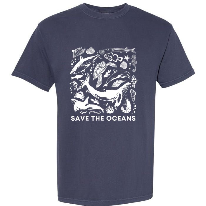 Save the Oceans-Whale Turtle Orca, Climate change-sea lover Garment-Dyed Heavyweight T-Shirt