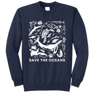 Save the Oceans-Whale Turtle Orca, Climate change-sea lover Sweatshirt