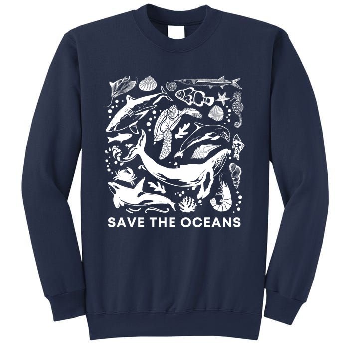 Save the Oceans-Whale Turtle Orca, Climate change-sea lover Sweatshirt