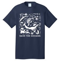 Save the Oceans-Whale Turtle Orca, Climate change-sea lover Tall T-Shirt