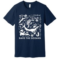 Save the Oceans-Whale Turtle Orca, Climate change-sea lover Premium T-Shirt