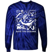 Save the Oceans-Whale Turtle Orca, Climate change-sea lover Tie-Dye Long Sleeve Shirt