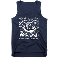 Save the Oceans-Whale Turtle Orca, Climate change-sea lover Tank Top