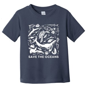 Save the Oceans-Whale Turtle Orca, Climate change-sea lover Toddler T-Shirt