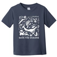 Save the Oceans-Whale Turtle Orca, Climate change-sea lover Toddler T-Shirt