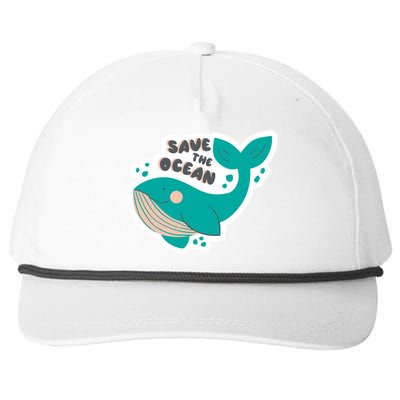 Save The Ocean Whale Illustration Great Gift Snapback Five-Panel Rope Hat