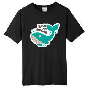 Save The Ocean Whale Illustration Great Gift Tall Fusion ChromaSoft Performance T-Shirt