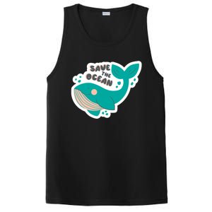 Save The Ocean Whale Illustration Great Gift PosiCharge Competitor Tank