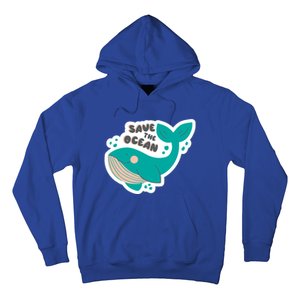 Save The Ocean Whale Illustration Great Gift Hoodie