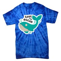 Save The Ocean Whale Illustration Great Gift Tie-Dye T-Shirt