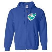 Save The Ocean Whale Illustration Great Gift Full Zip Hoodie