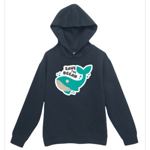 Save The Ocean Whale Illustration Great Gift Urban Pullover Hoodie