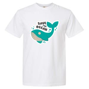 Save The Ocean Whale Illustration Great Gift Garment-Dyed Heavyweight T-Shirt