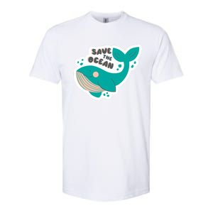 Save The Ocean Whale Illustration Great Gift Softstyle CVC T-Shirt