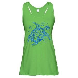 Sea Turtle Ocean Animals Ladies Essential Flowy Tank