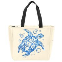Sea Turtle Ocean Animals Zip Tote Bag
