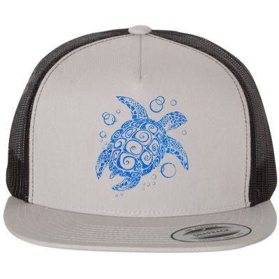 Sea Turtle Ocean Animals Flat Bill Trucker Hat