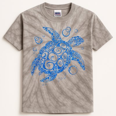 Sea Turtle Ocean Animals Kids Tie-Dye T-Shirt