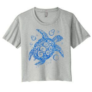 Sea Turtle Ocean Animals Women's Crop Top Tee