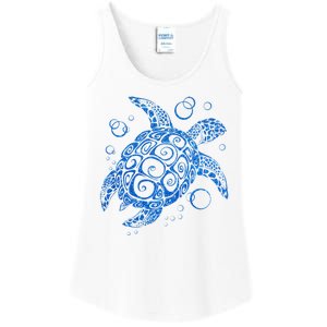 Sea Turtle Ocean Animals Ladies Essential Tank