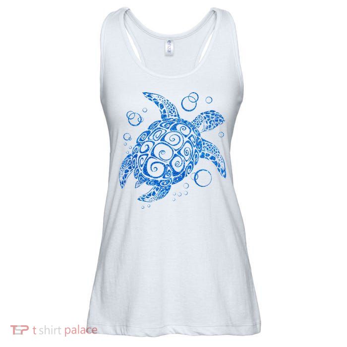Sea Turtle Ocean Animals Ladies Essential Flowy Tank