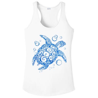 Sea Turtle Ocean Animals Ladies PosiCharge Competitor Racerback Tank