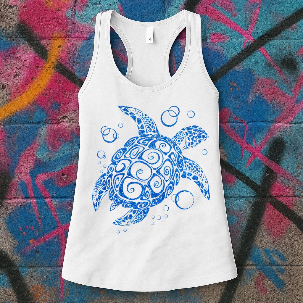 Sea Turtle Ocean Animals Womens Tank Top