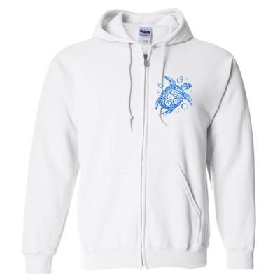 Sea Turtle Ocean Animals Full Zip Hoodie